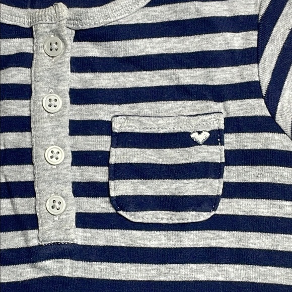 CARTER’S Striped Blue and Gray Kids Shirt - Picture 8 of 8